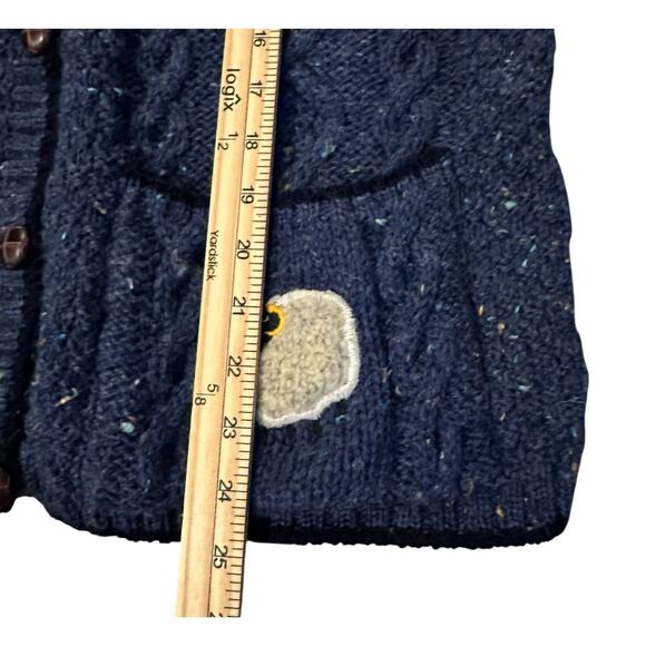VTG Blarney Woollen Mills Pure Irish Wool Sheep Pocket Cardigan – Women’s M/L - Picture 7 of 7
